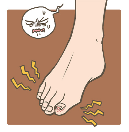 巻き爪はゆらぎ整骨院へ